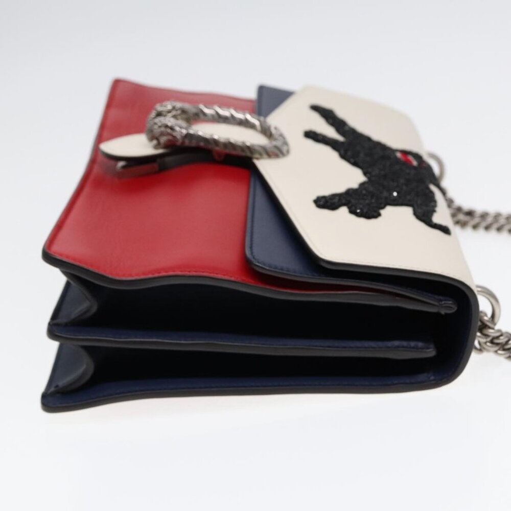 GUCCI Chain Dionysus Panther Shoulder Bag Leather Multicolor 403348 Auth bs1... - Picture 5 of 16